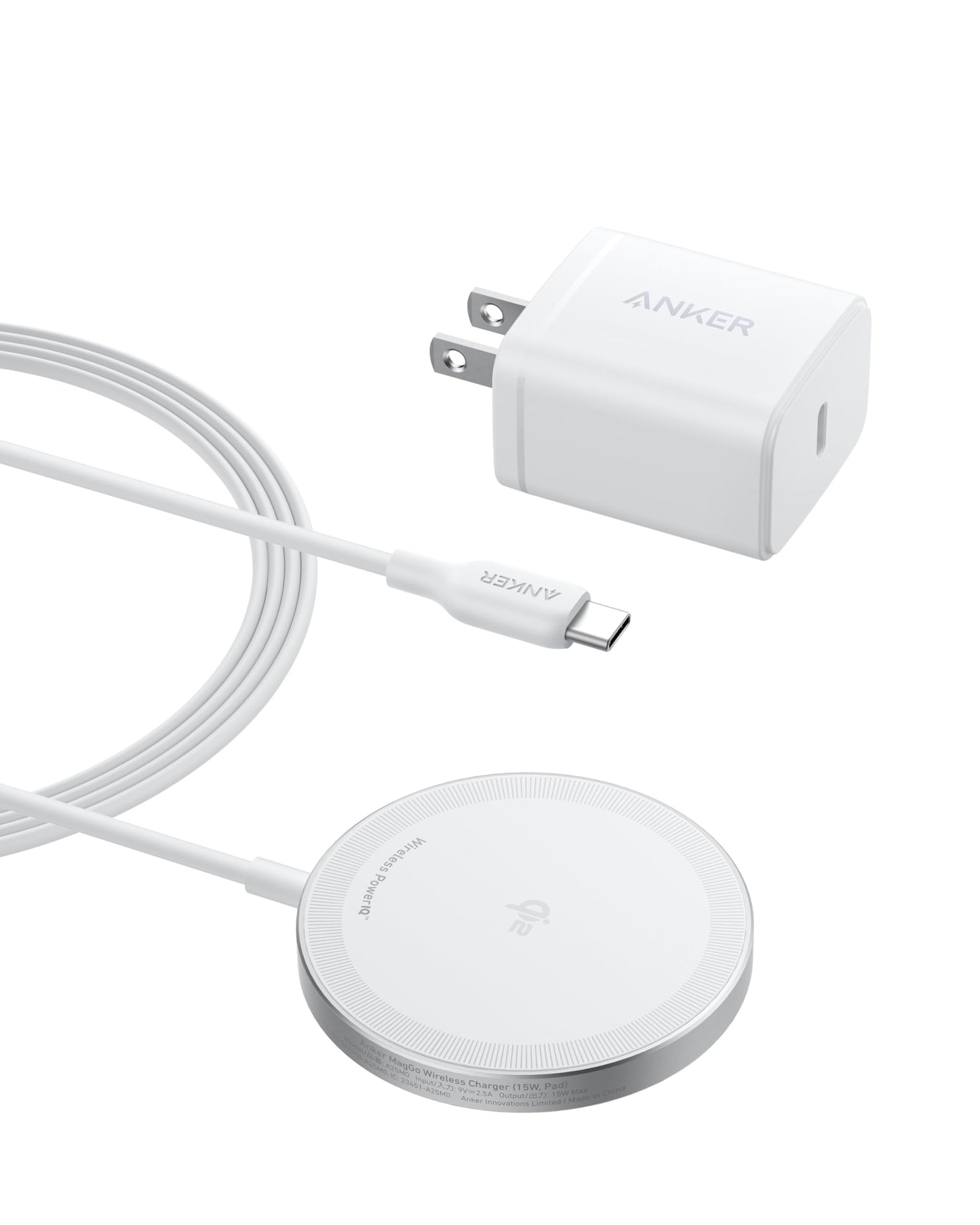 Anker MagSafe Charger Pad Compatible, MagGo iPhone 16 Wireless Charging Pad, Qi2 Certified 15W Wireless Charger for iPhone 16/16