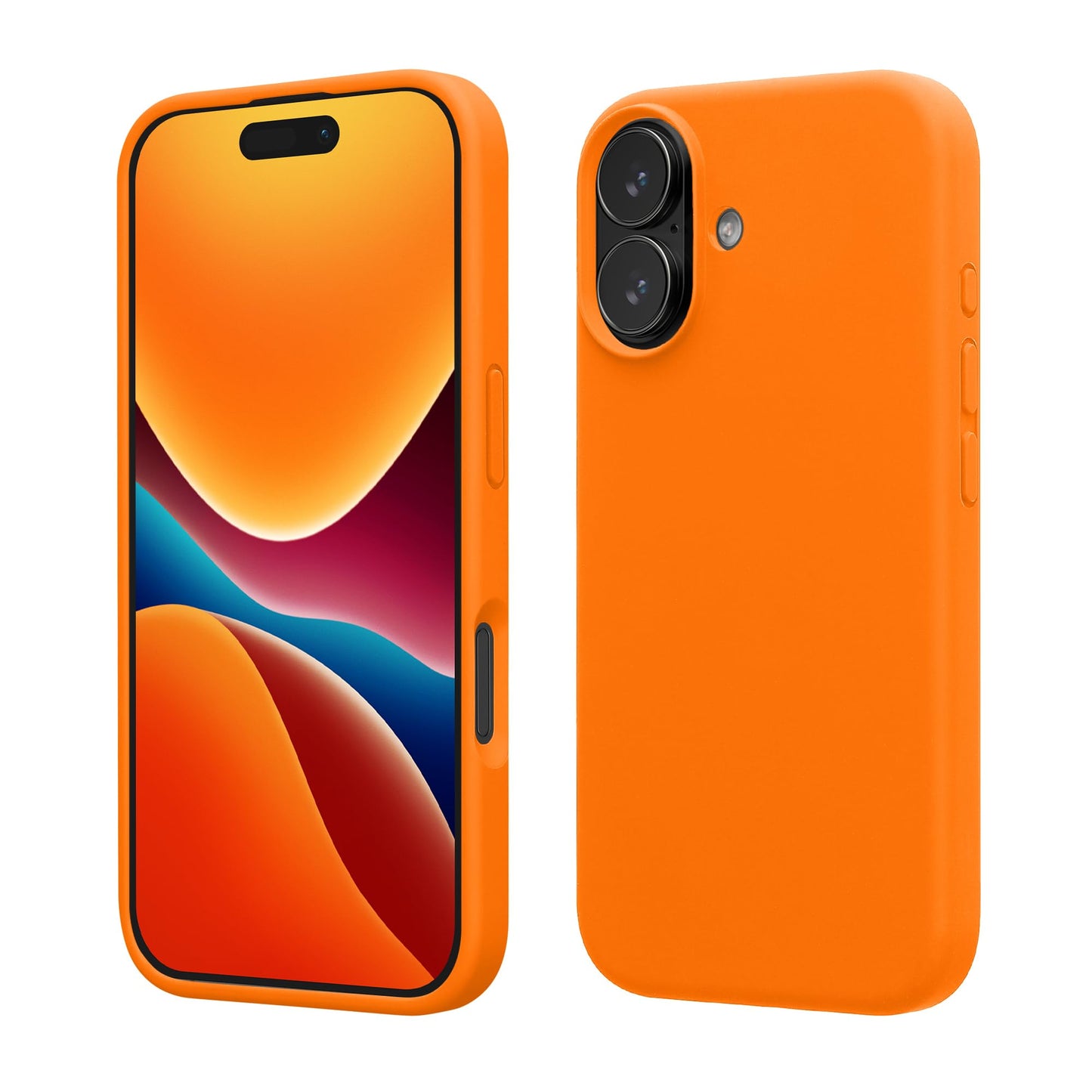 kwmobile Case Compatible with Apple iPhone 17 Case - TPU Silicone Phone Cover with Soft Finish - Fruity Orange