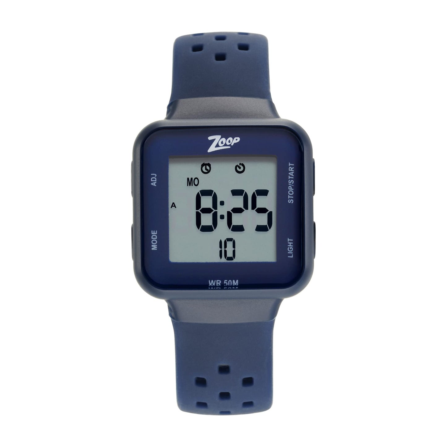 Zoop Unisex Kids Silicone Digital Watch With Silver Dial (Unassigned, Unassigned), Blue Ceramic, Strap, Blue Ceramic, Strap