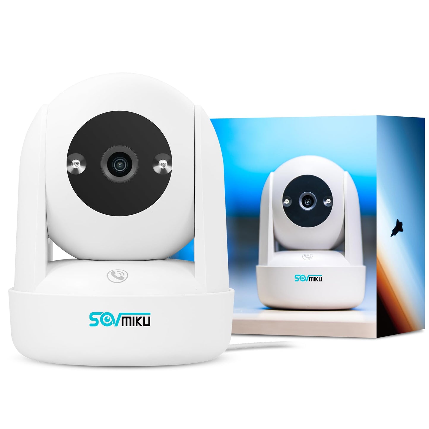 Vicohome CB2 2K Indoor Camera, 5GHz Wi-Fi, Plug-in, AI Tracking, Home Security, Pet/Baby Monitor, 360 View Pan/Tilt, Two Way Aud