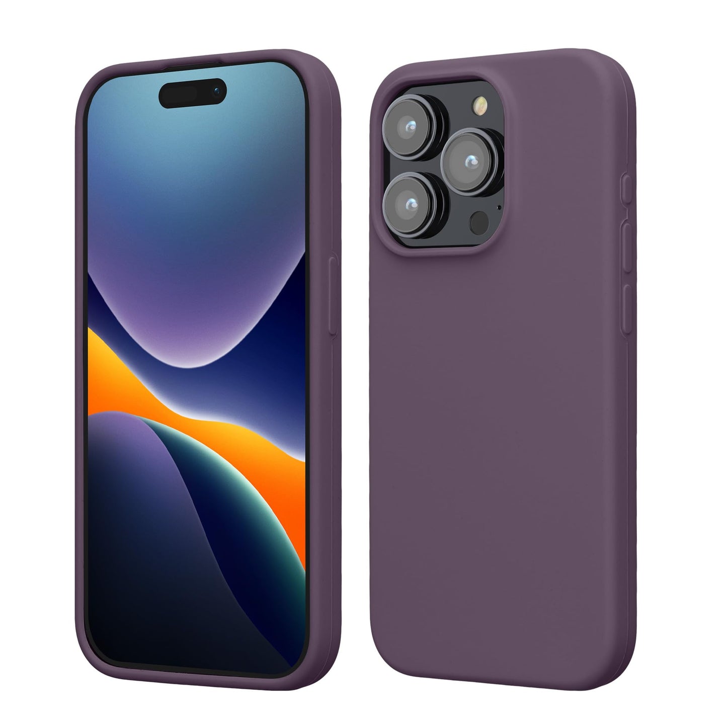 kwmobile Case Compatible with iPhone 15 Pro Case - Slim Soft TPU Silicone Cover - Pale Iris