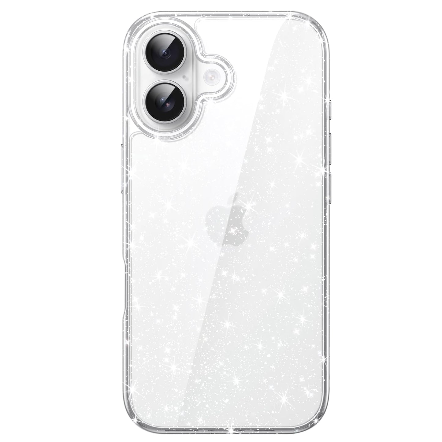 JETech Glitter Case for iPhone 17 6.3-Inch, Bling Sparkle Shockproof Phone Bumper Cover, Cute Sparkly for Women and Girls (Clear