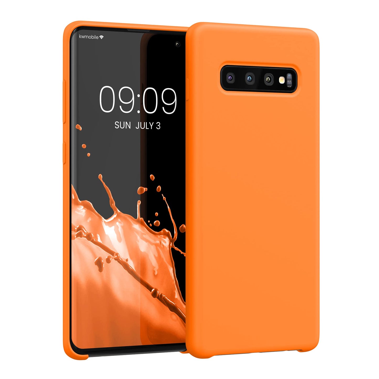 kwmobile Case Compatible with Samsung Galaxy S10 Plus / S10+ Case - TPU Silicone Phone Cover with Soft Finish - Fruity Orange