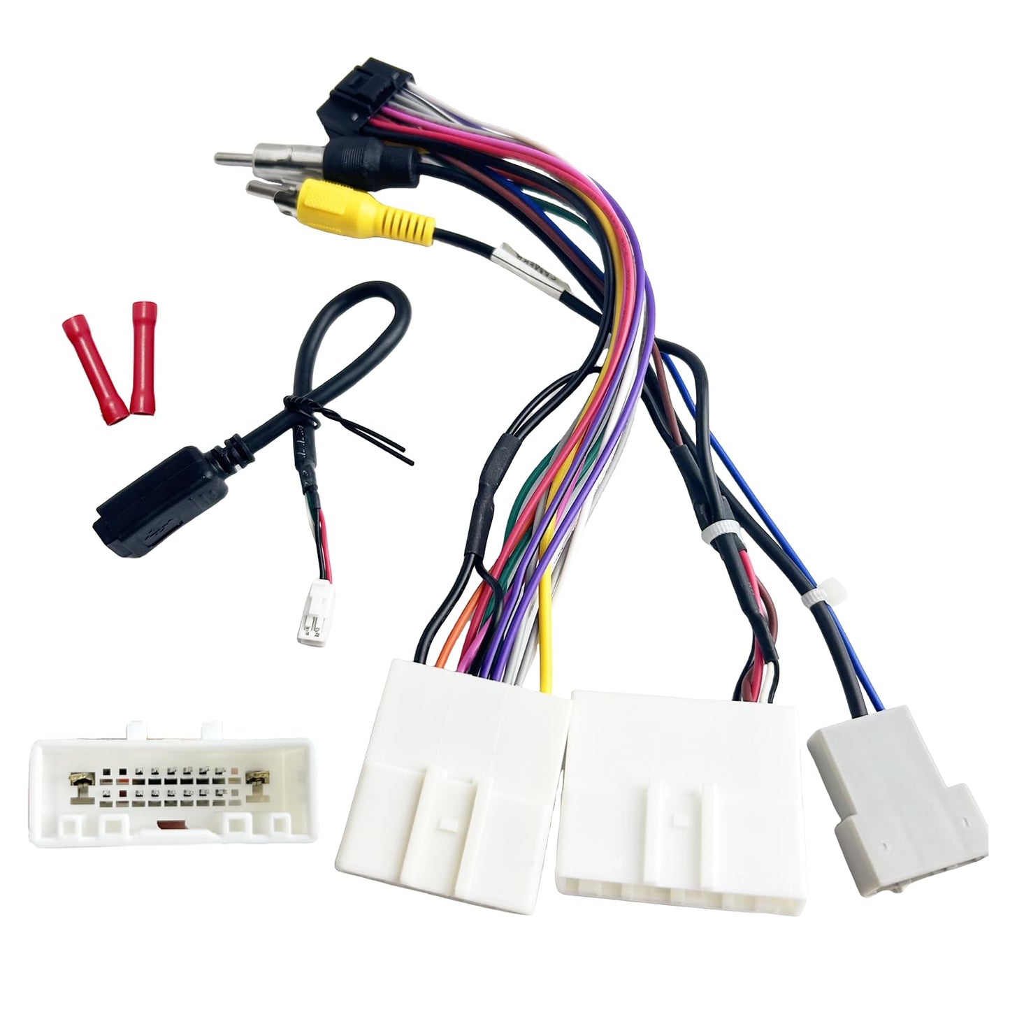 16Pin ISO Aftermarket Radio Harness Adapter for Nissan 2010-2017 with Radio Antenna Adapter, 16Pin Android Car Stereo Wiring Har