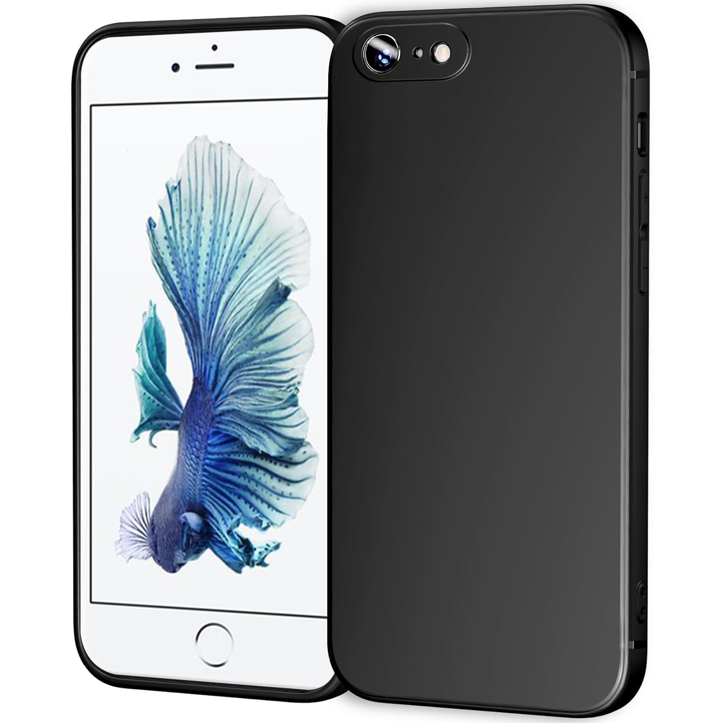 TENOC Phone Case Compatible with iPhone 6 Plus & iPhone 6s Plus, Black Case Anti-Fingerprint Protective Bumper Matte Cover for 5