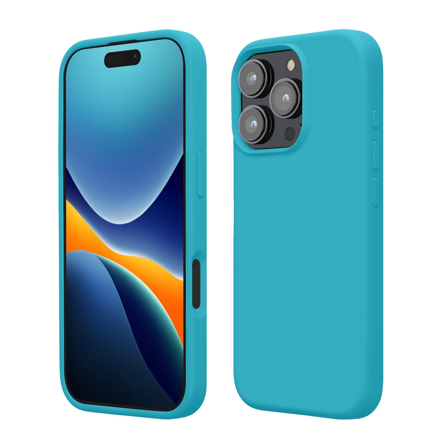 kwmobile Case Compatible with Apple iPhone 16 Pro Max Case - TPU Silicone Phone Cover with Soft Finish - Cool Glacier