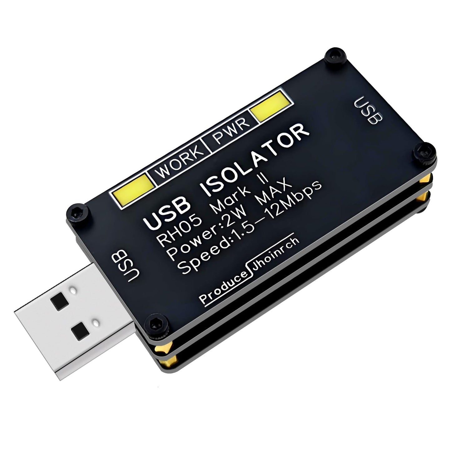 Jhoinrch USB Isolator Onboard ADUM3160 Chip 2W/400mA 5V Regulated Power Supply Supports 12Mbps Full-Speed Only and 1.5KV Voltage