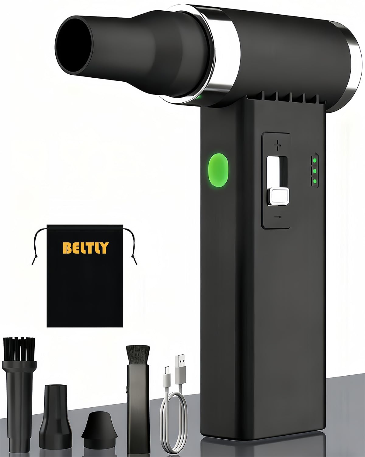 Compressed Air Duster - 110,000 RPM Super Power Cordless FT03 Electric Blower with Brushless Motor, 0-100 Speed Adjustable Jet F