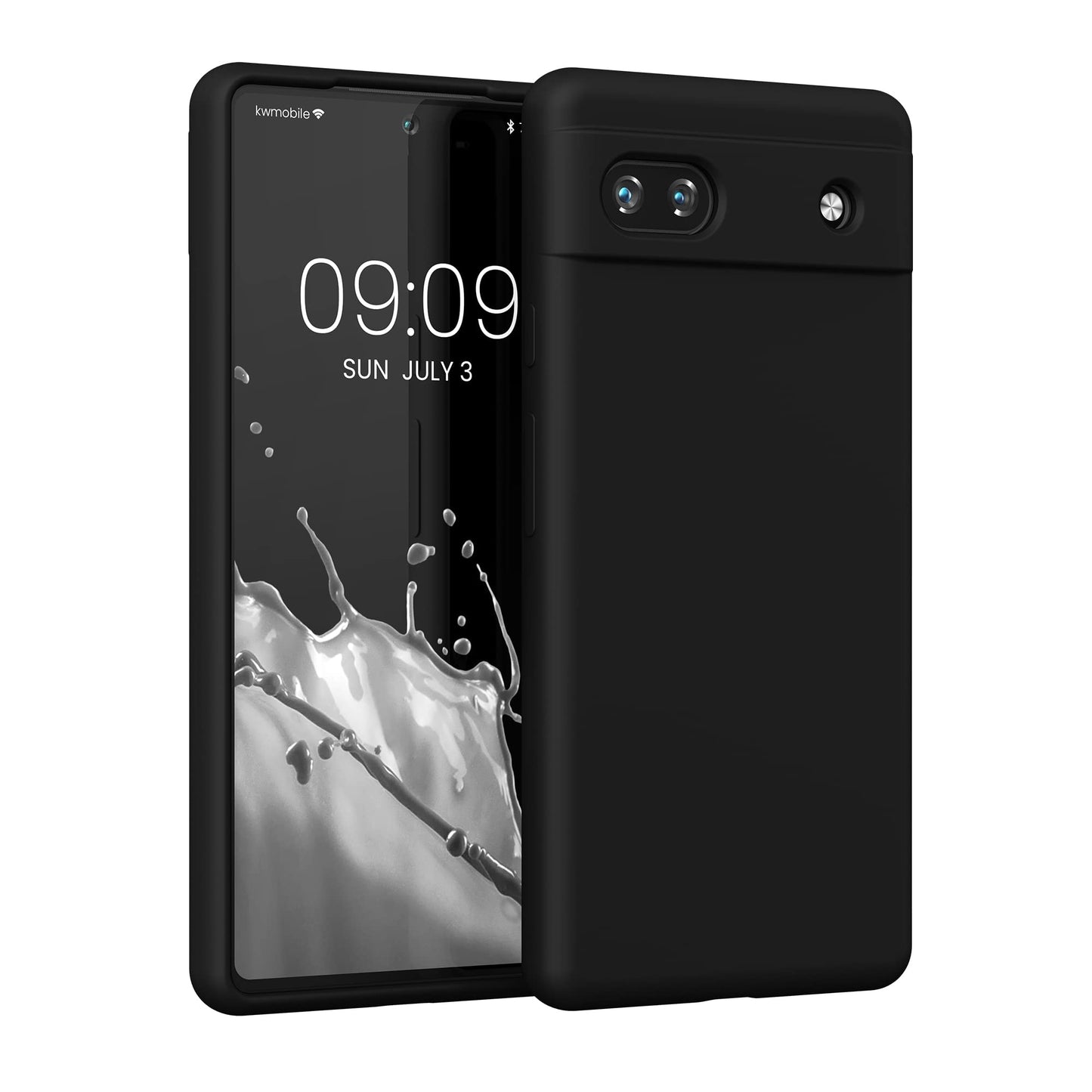 kwmobile Case Compatible with Google Pixel 6a Case - TPU Silicone Phone Cover with Soft Finish - Black
