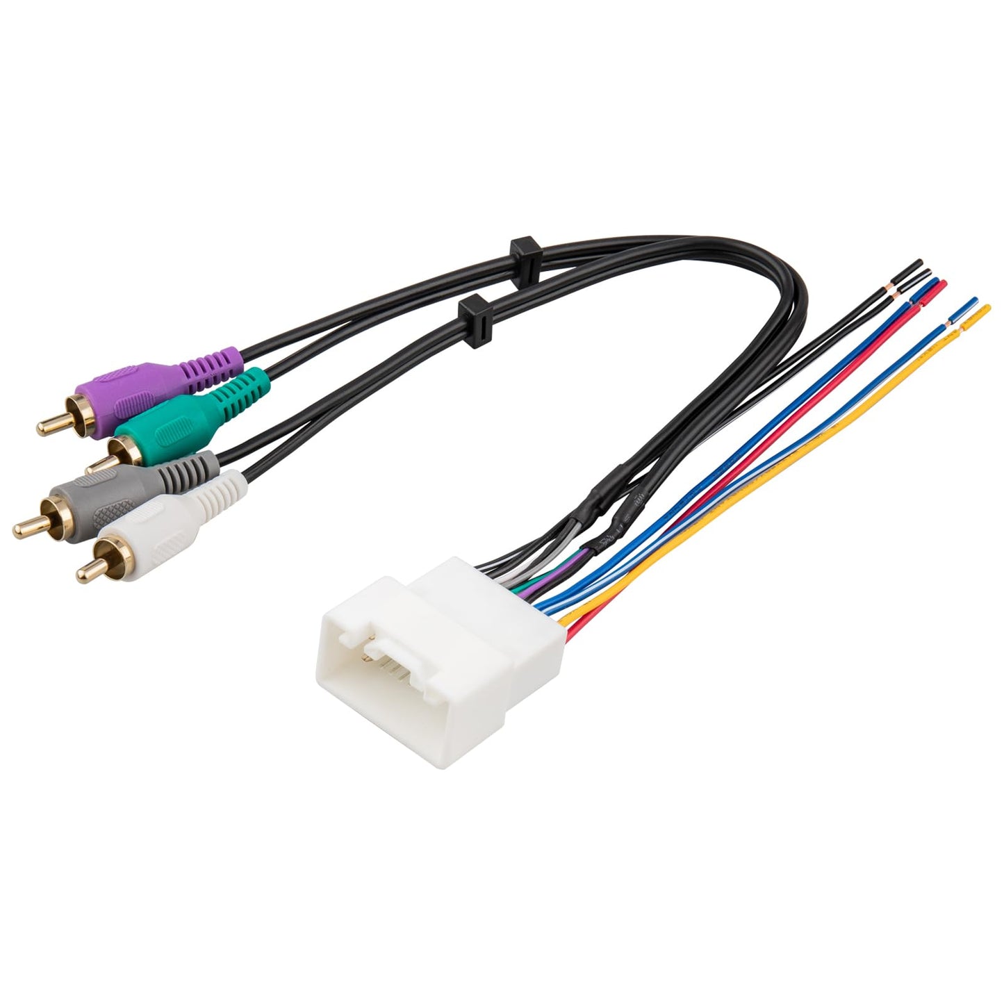 RED WOLF Car Wiring w/RCA Plug Amplifier Integration Harness for 2001-2007 Toyota Highlander 2002-2006 Camry Lexus ES 330 2002-2