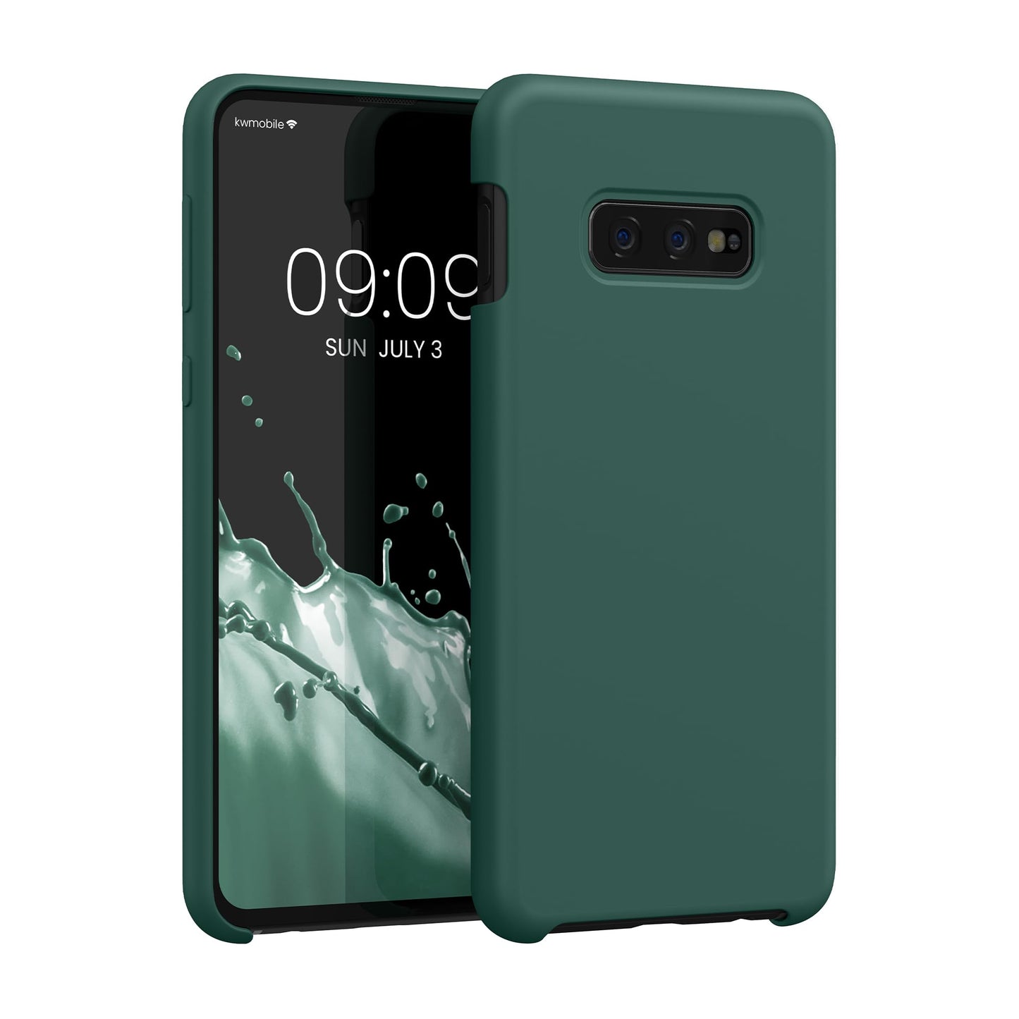 kwmobile Case Compatible with Samsung Galaxy S10e Case - TPU Silicone Phone Cover with Soft Finish - Forest Green