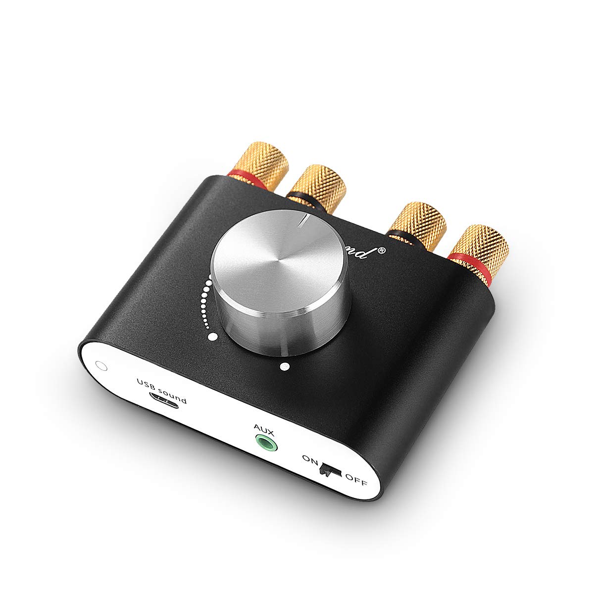 Douk Audio Nobsound Mini Bluetooth 5.0 Power Amplifier, 50W×2, Hi-Fi Stereo, Black, Model GFJ058NEW