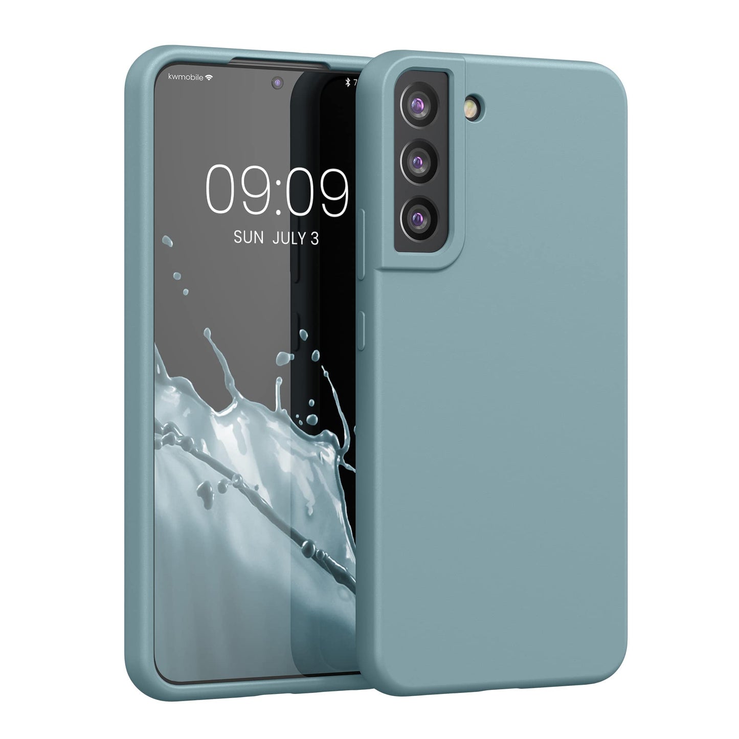 kwmobile Case Compatible with Samsung Galaxy S22 Plus Case - TPU Silicone Phone Cover with Soft Finish - Antique Stone