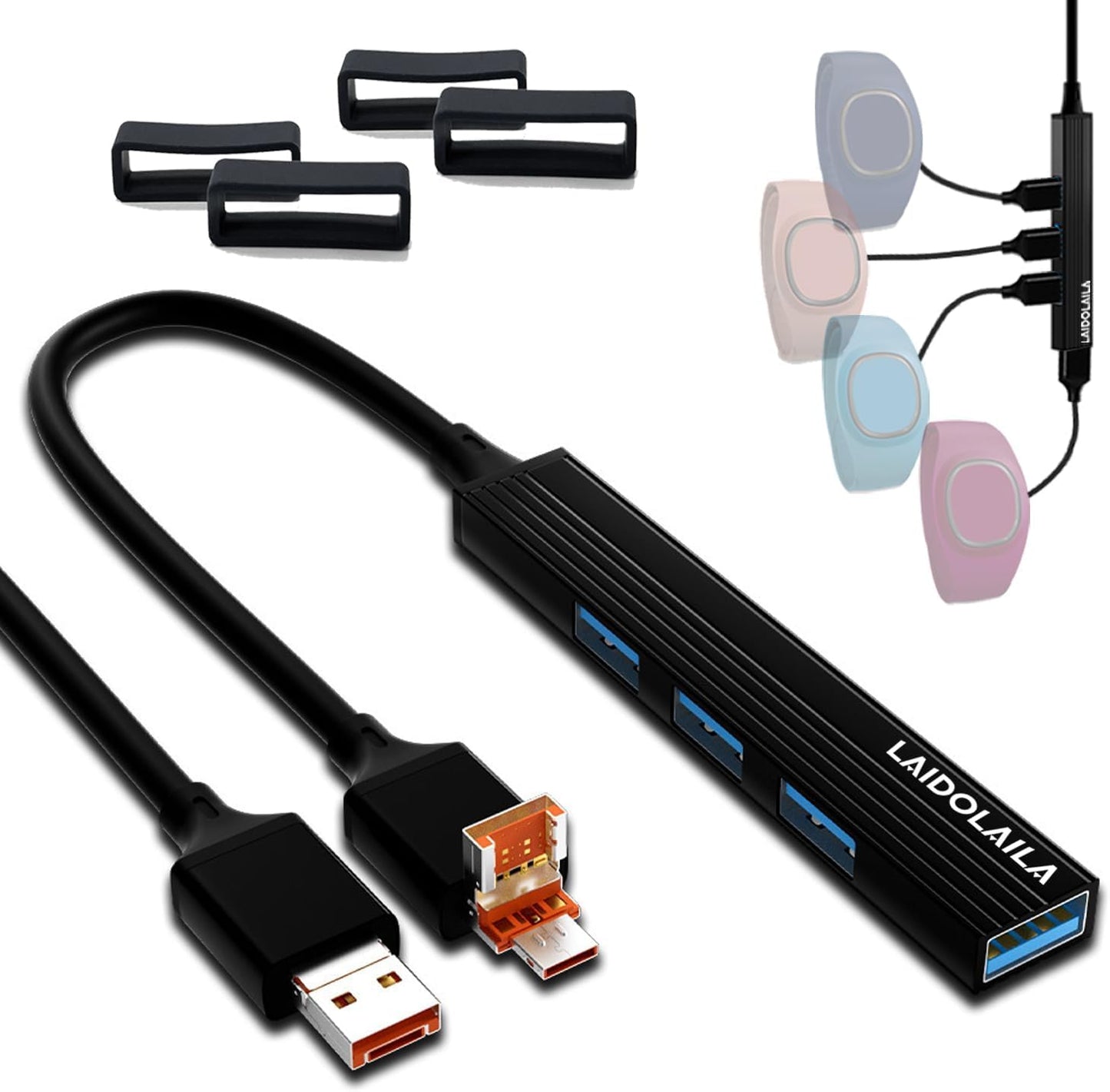 USB-A & USB-C 2 in1 MultiCharger for MagicBand+, 2025 2026, Magic Band Plus Compatible with FuelRod & Other External Battery. Di