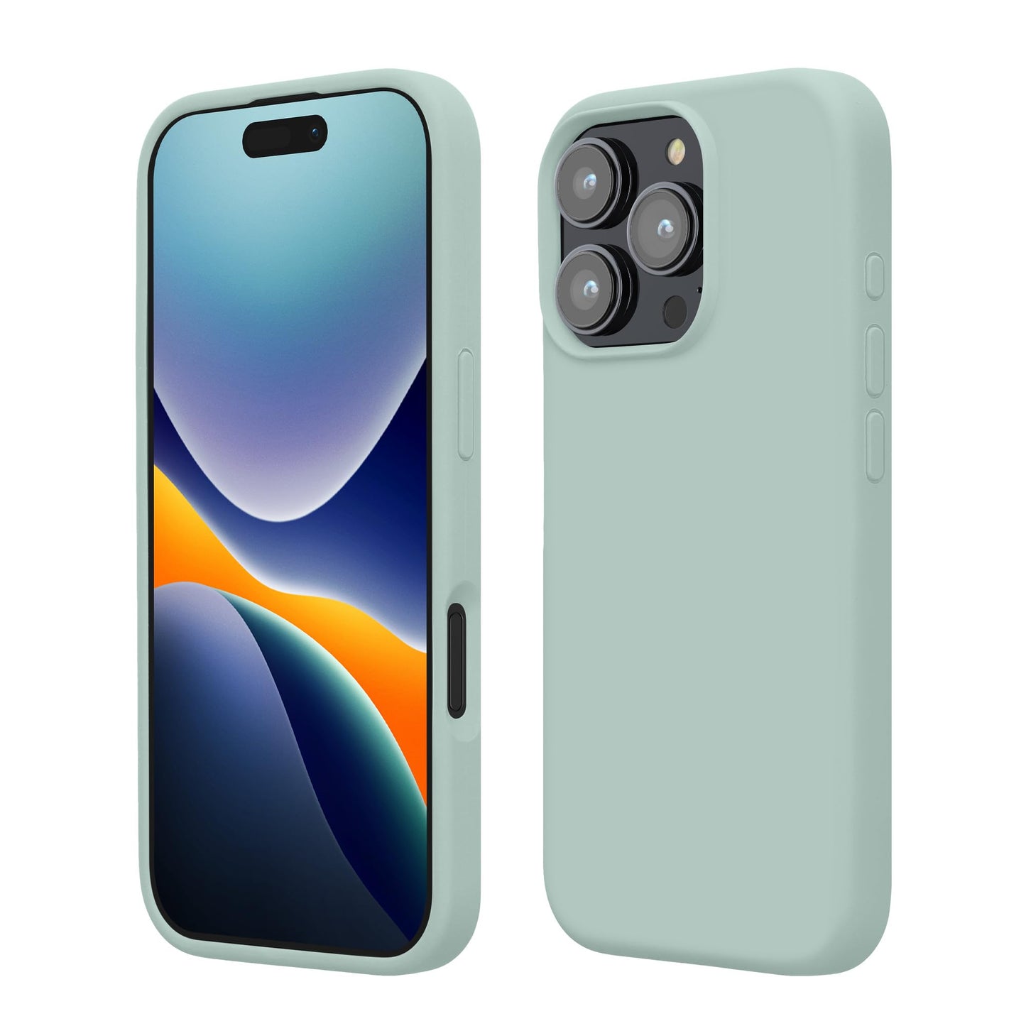 kwmobile Case Compatible with Apple iPhone 16 Pro Case - TPU Silicone Phone Cover with Soft Finish - Cool Mint