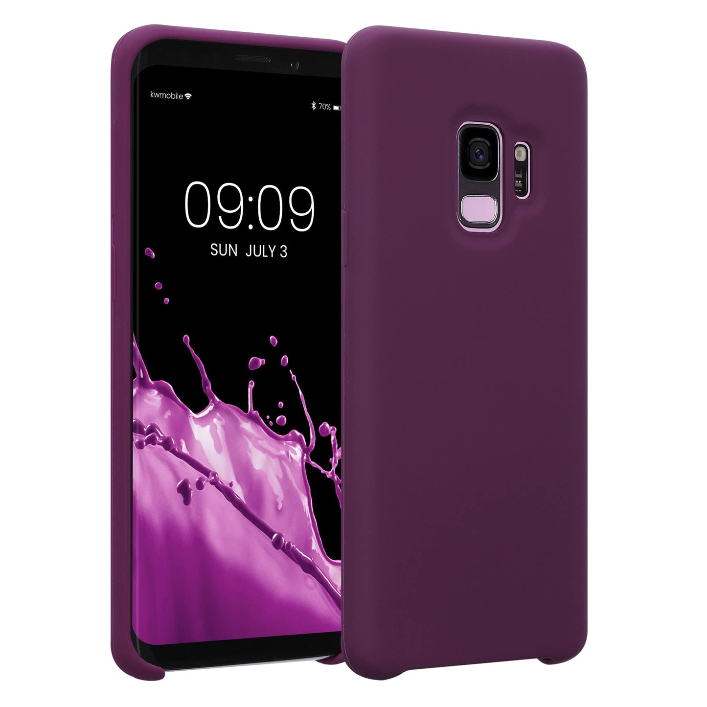 kwmobile Case Compatible with Samsung Galaxy S9 Case - TPU Silicone Phone Cover with Soft Finish - Bordeaux Violet
