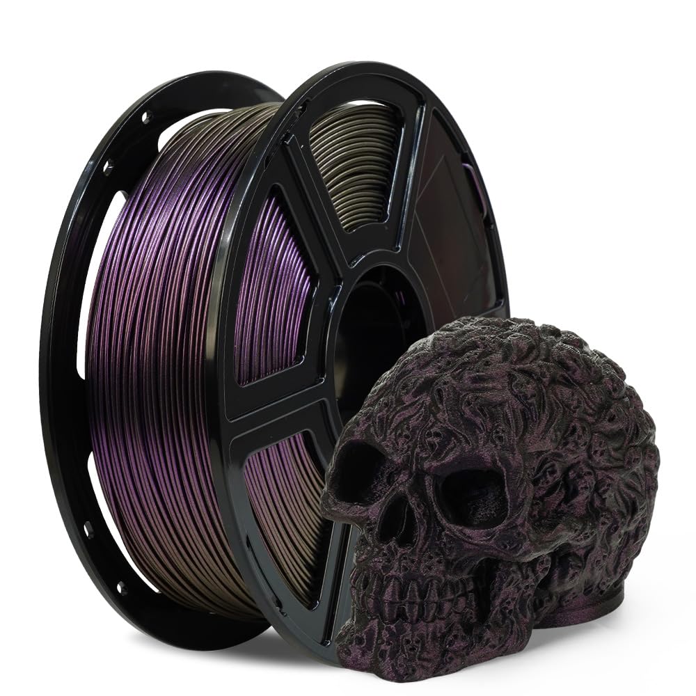 FLASHFORGE Chameleon Gradient Rapid PLA Filament Burnt Titanium & Nebula Purple, High Flow Speedy Filament 1.75mm Max 500mm/s Fa