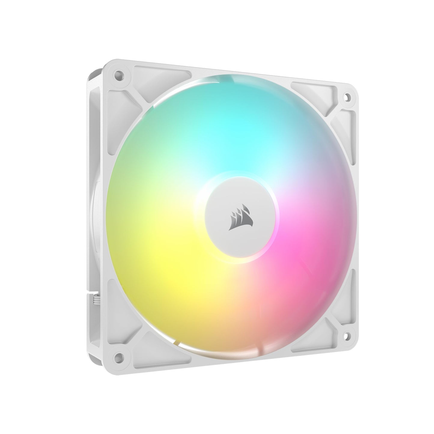 CORSAIR RS140 ARGB 140mm PWM Fan - Daisy-Chain Connection - Low-Noise - Magnetic Dome Bearing - Single Pack - White