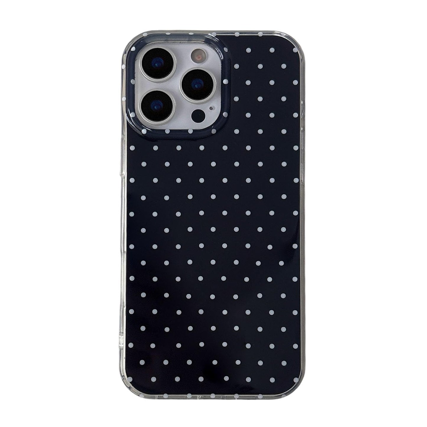 QLTYPRI Cute Phone Case for iPhone 16 Pro Case Polka Dot Fashion Aesthetic Design for Women Girls, Slim TPU Shockproof Protectiv