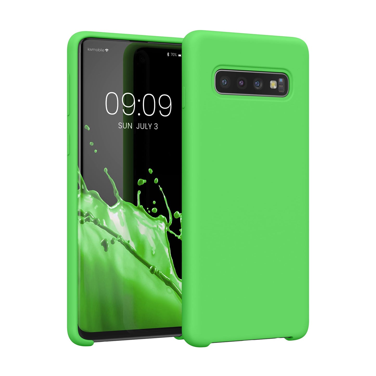 kwmobile Case Compatible with Samsung Galaxy S10 Case - TPU Silicone Phone Cover with Soft Finish - Lime Green