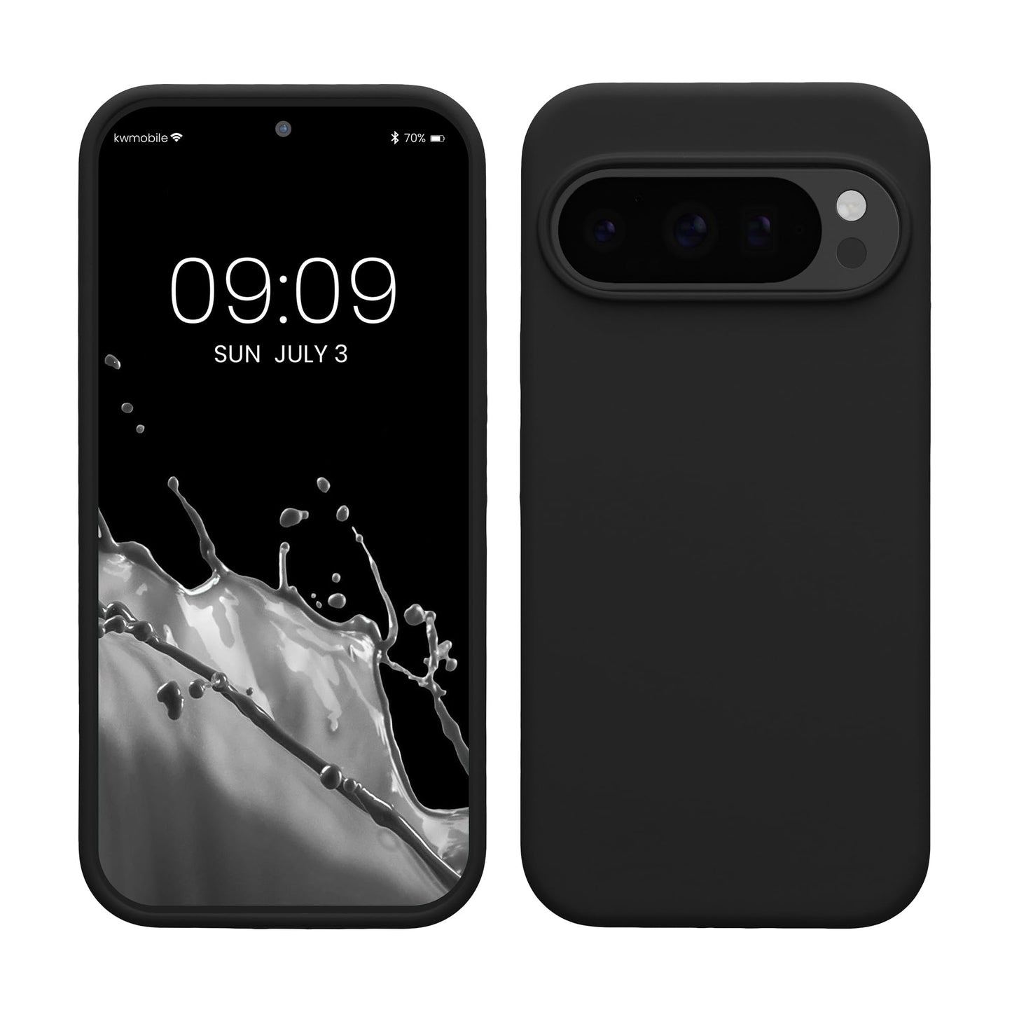 kwmobile Case Compatible with Google Pixel 10 / Pixel 10 Pro Case - TPU Silicone Phone Cover with Soft Finish - Black