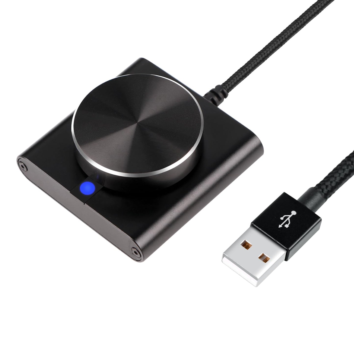 USB Volume Control Knob for PC: External Media Adjustment Controller - Metal Shell Computer Audio Adjuster Controls Support Win7