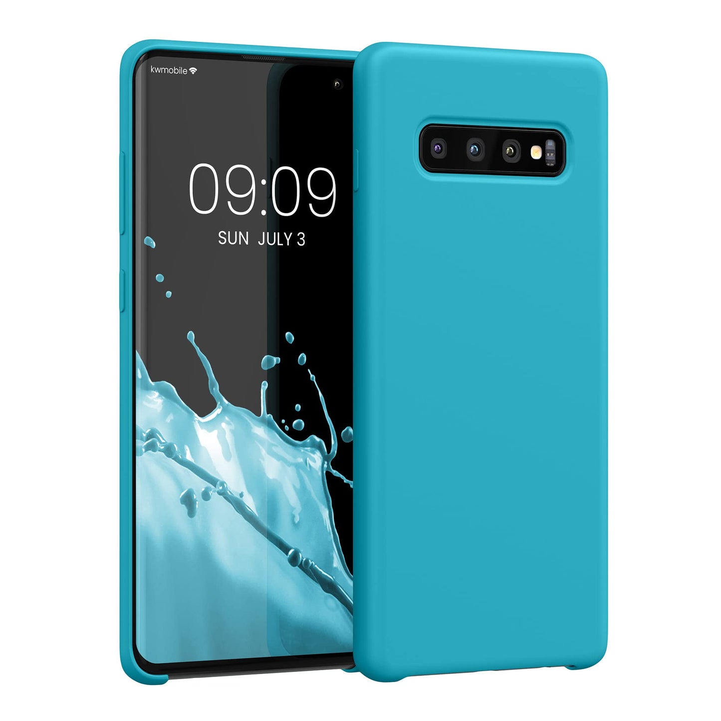 kwmobile Case Compatible with Samsung Galaxy S10 Plus / S10+ Case - TPU Silicone Phone Cover with Soft Finish - Cool Glacier