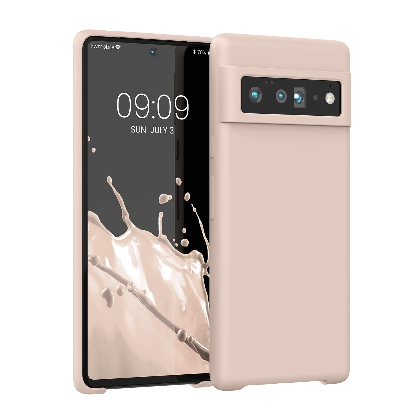 kwmobile Case Compatible with Google Pixel 6 Pro Case - TPU Silicone Phone Cover with Soft Finish - Coconut Swirl