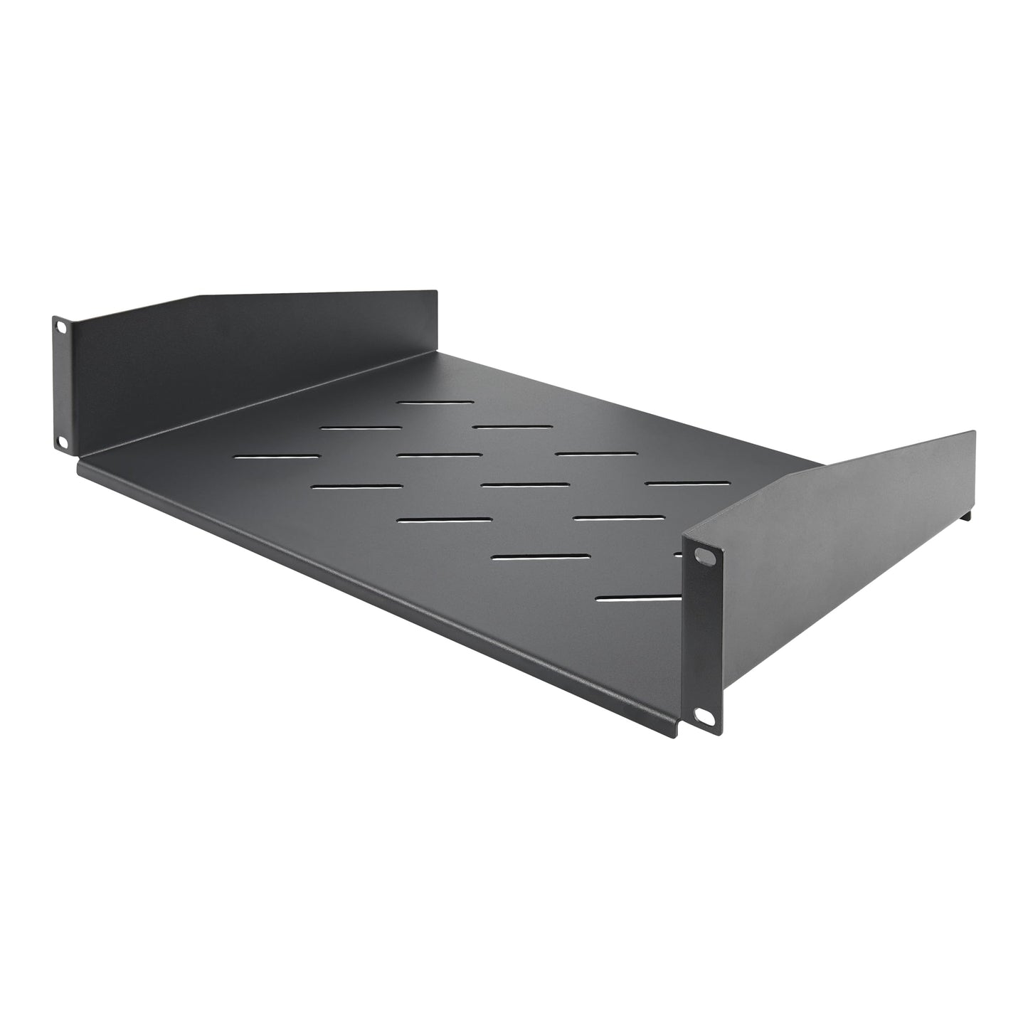 StarTech.com 2U Rack Shelf, 12 Mounting Depth, Vented Cantilever Tray for 19 AV/Network Equipment, 25lb Capacity, for Small Offi