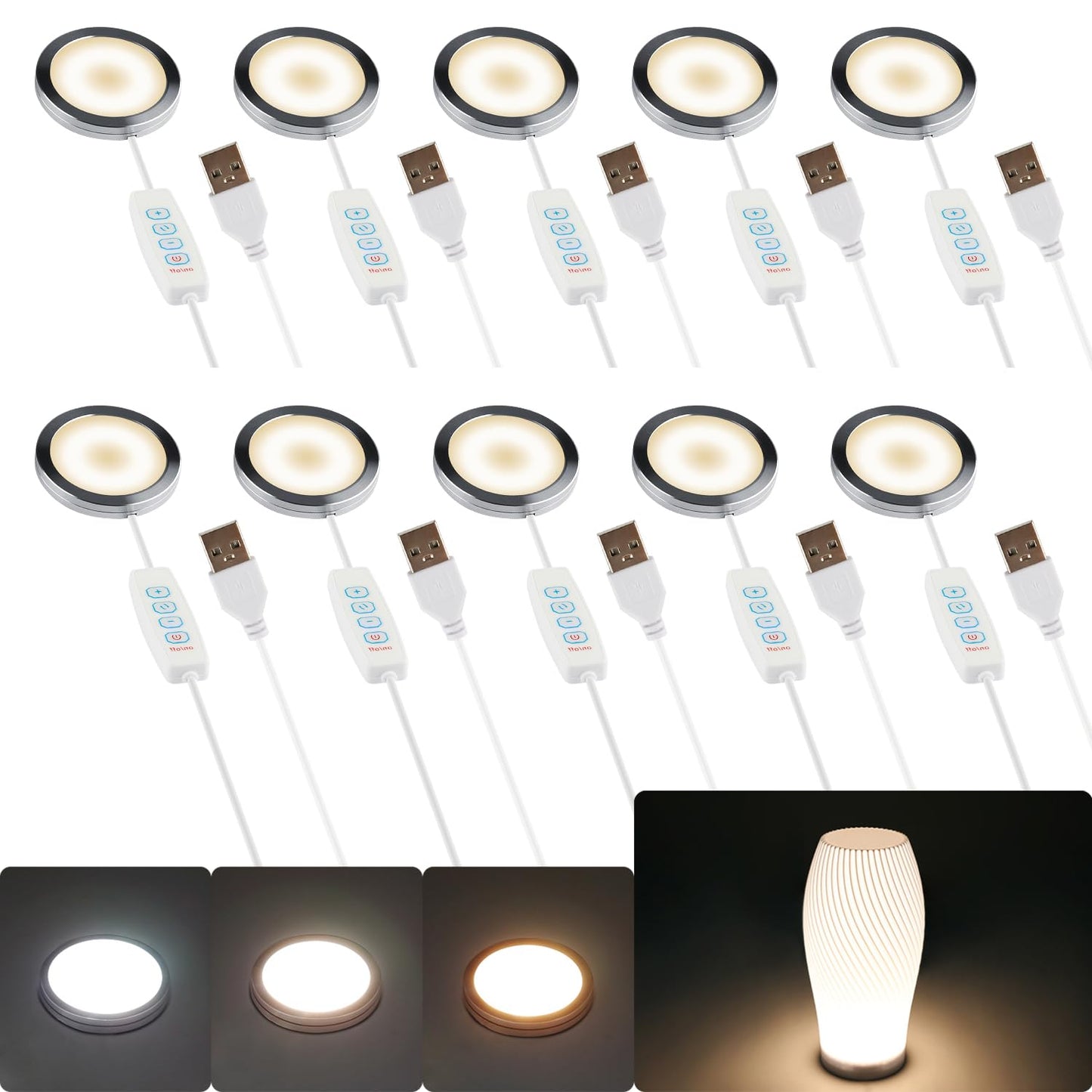 Howarx 10 Set 3D Printer LED Lamp Kit 001, Compatible with Bambu lab H2D/A1/A1mini/P1S/P1P/X1C Makerworld Makers Supply Hardwar