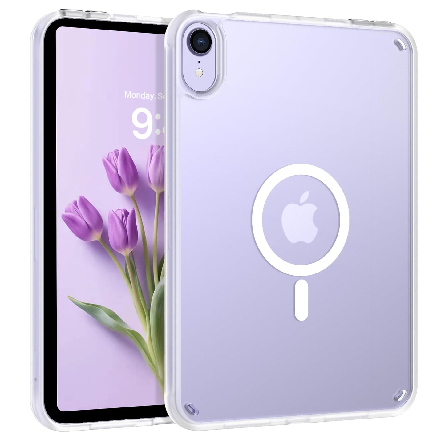 Telaso for iPad mini 7 A17 Pro 2024/iPad Mini 6 2021 8.3 Inch iPad mini 7th/6th Gen Magnetic Case, Translucent Matte Back Soft T