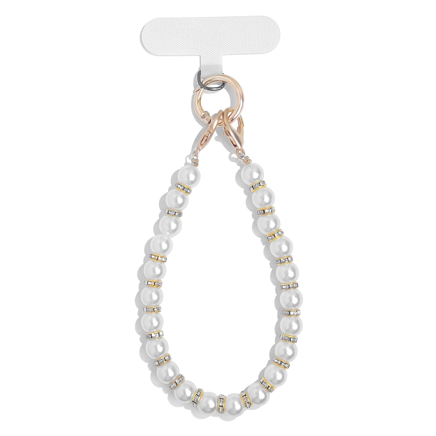 cioatu Cute Phone Wrist Strap Chic Beaded Cellphone Lanyard with Tether Tab Phone Charm Grip Strap for PhoneBag Purses Keys (Pea