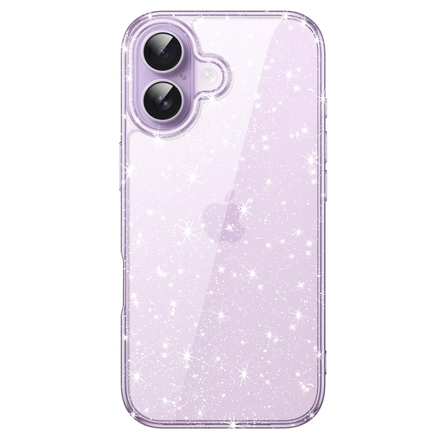 JETech Glitter Case for iPhone 17 6.3-Inch, Bling Sparkle Shockproof Phone Bumper Cover, Cute Sparkly for Women and Girls (Purpl
