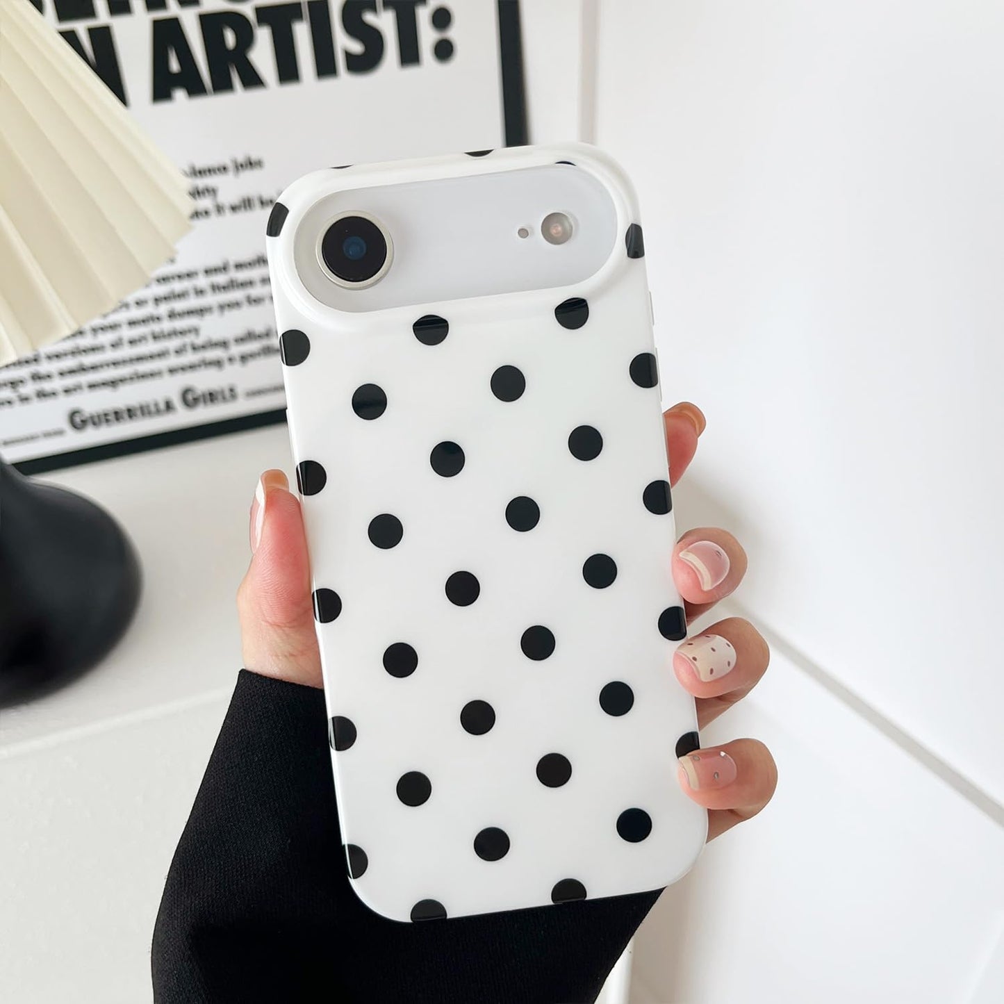 ZTOFERA for iPhone 17 Air Case with Cute Aesthetic Polka Dot, Fashion Simple Dot Print Pattern for Women Men,Soft TPU Slim Gloss