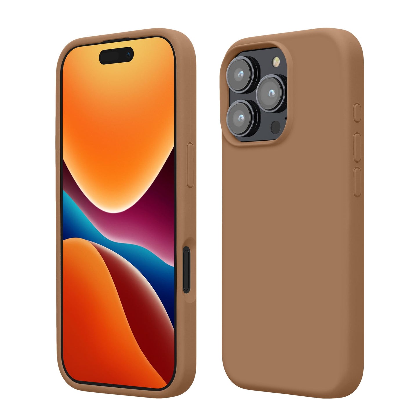 kwmobile Case Compatible with Apple iPhone 16 Pro Max Case - TPU Silicone Phone Cover with Soft Finish - Cappuccino