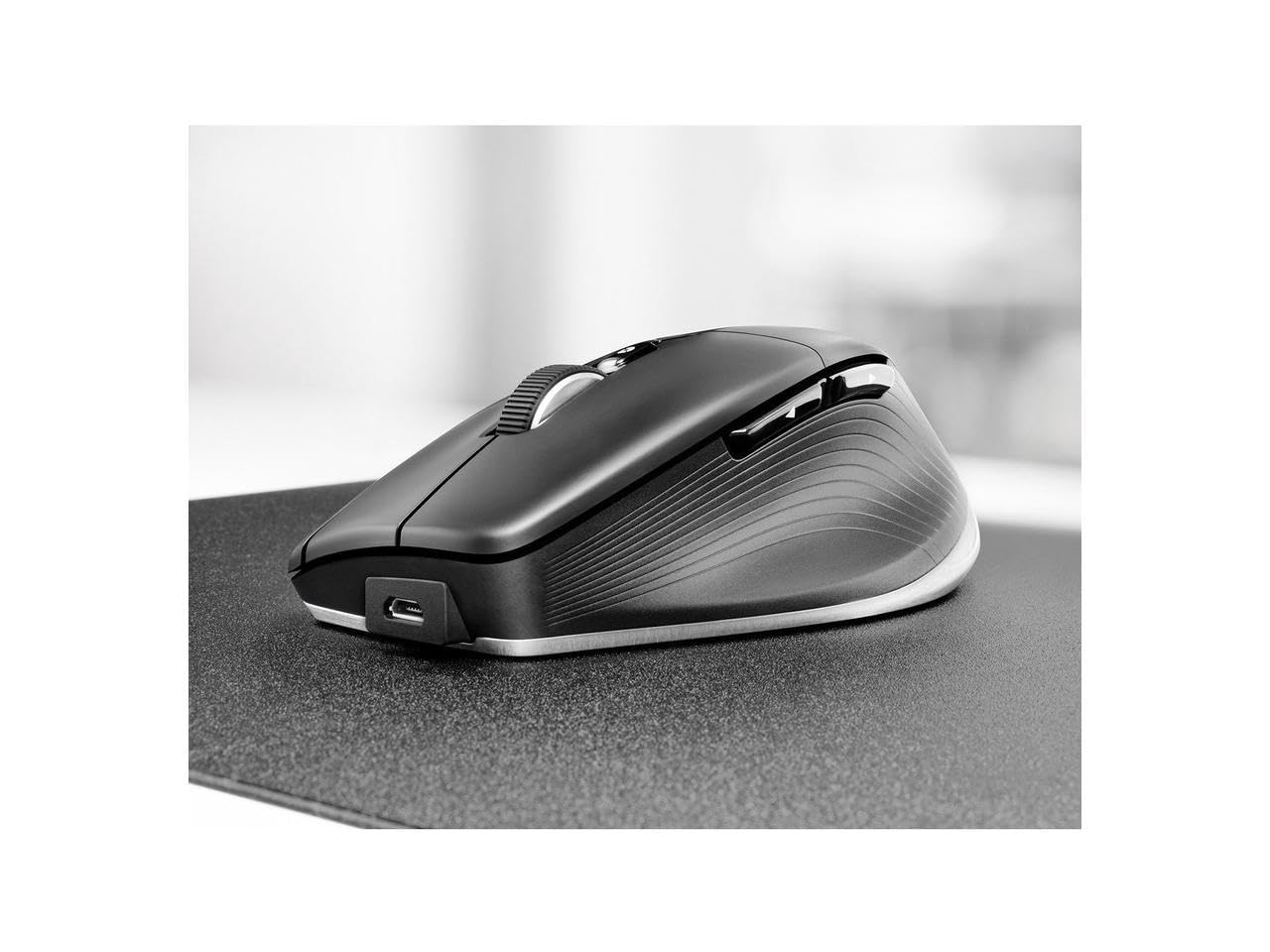 3Dconnexion CadMouse Pro Wireless Mouse - Black - Ergonomic Design, Plastic, Model 3DX-700116