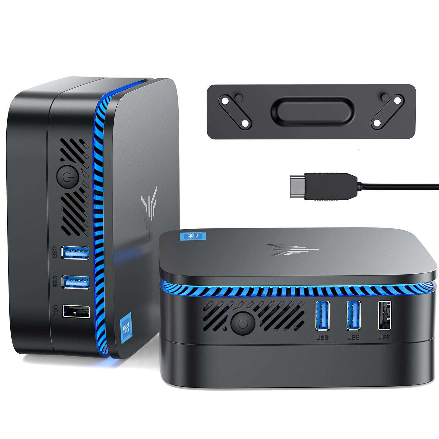 KAMRUI AK1PLUS Mini PC, Intel Alder Lake N97 Mini Computer(6M Cache, up to 3.60 GHz), 16GB RAM 512GB M.2 SSD Desktop Computers,