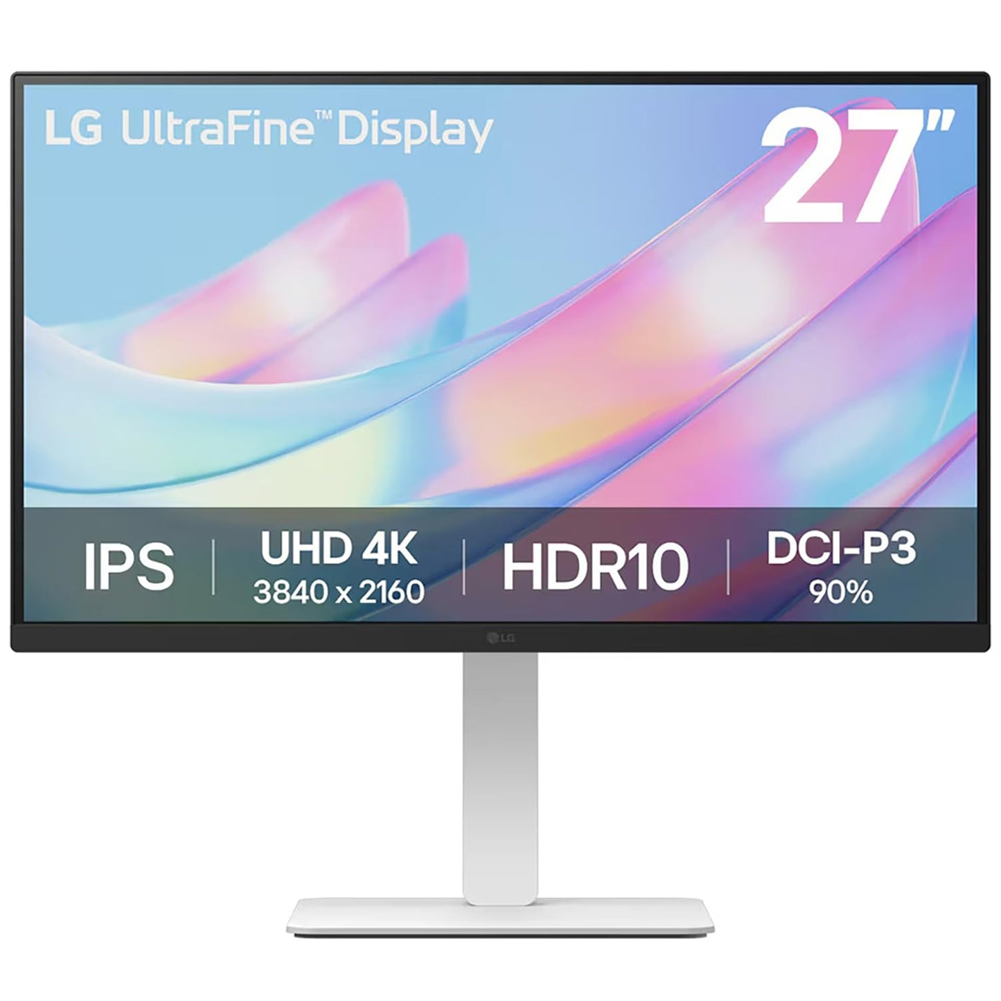 LG 27US550-W 27 4K (3840x2160) UHD Ultrafine IPS Computer Monitor with HDR10, DCI-P3 90%, USB-C, Adjustable Stand, 3-Side Border