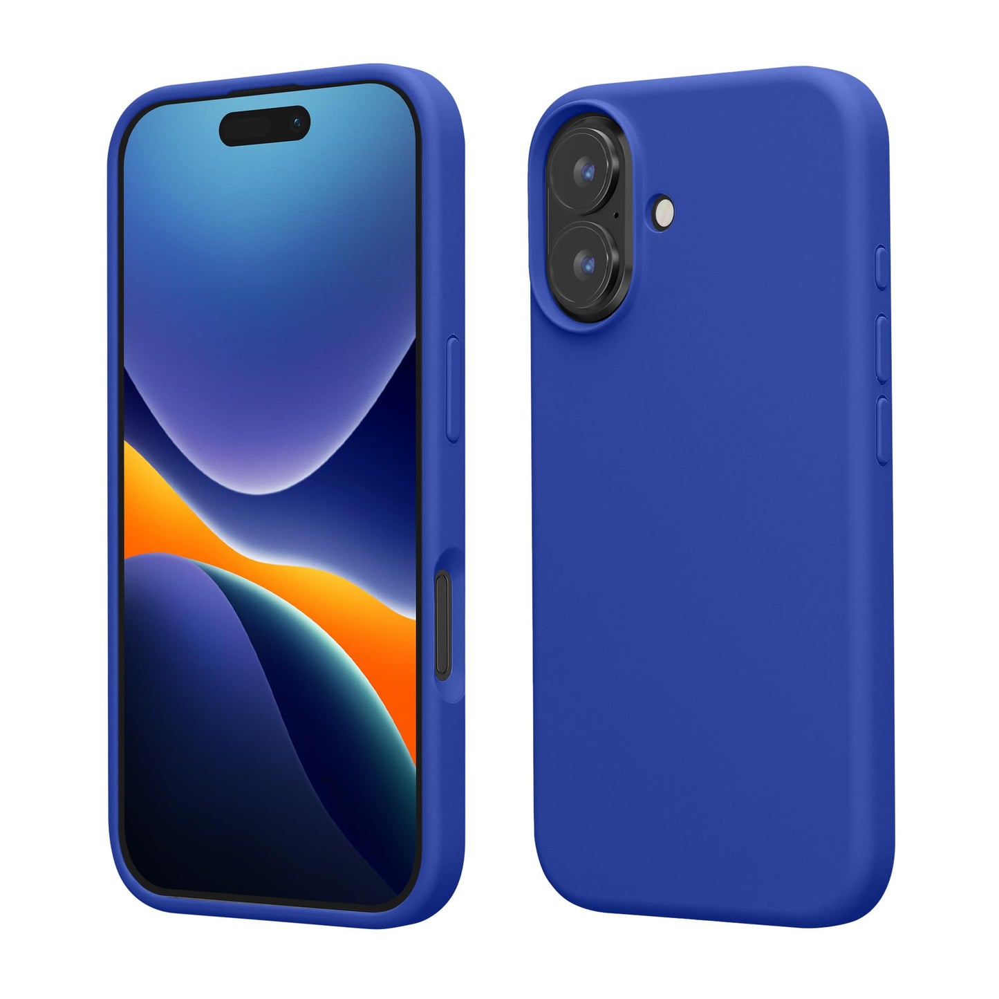 kwmobile Case Compatible with Apple iPhone 16 Case - TPU Silicone Phone Cover with Soft Finish - Baltic Blue