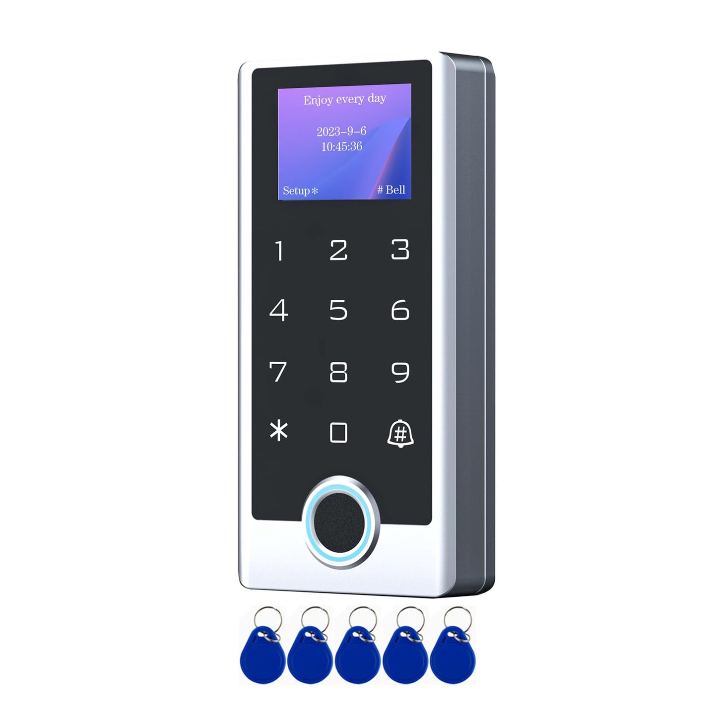 Fingerprint Door Access Control Keypad, Stainless Steel IP68 Waterproof LCD Display, Wiegand 26 Input/Output, RFID Card & PIN Co