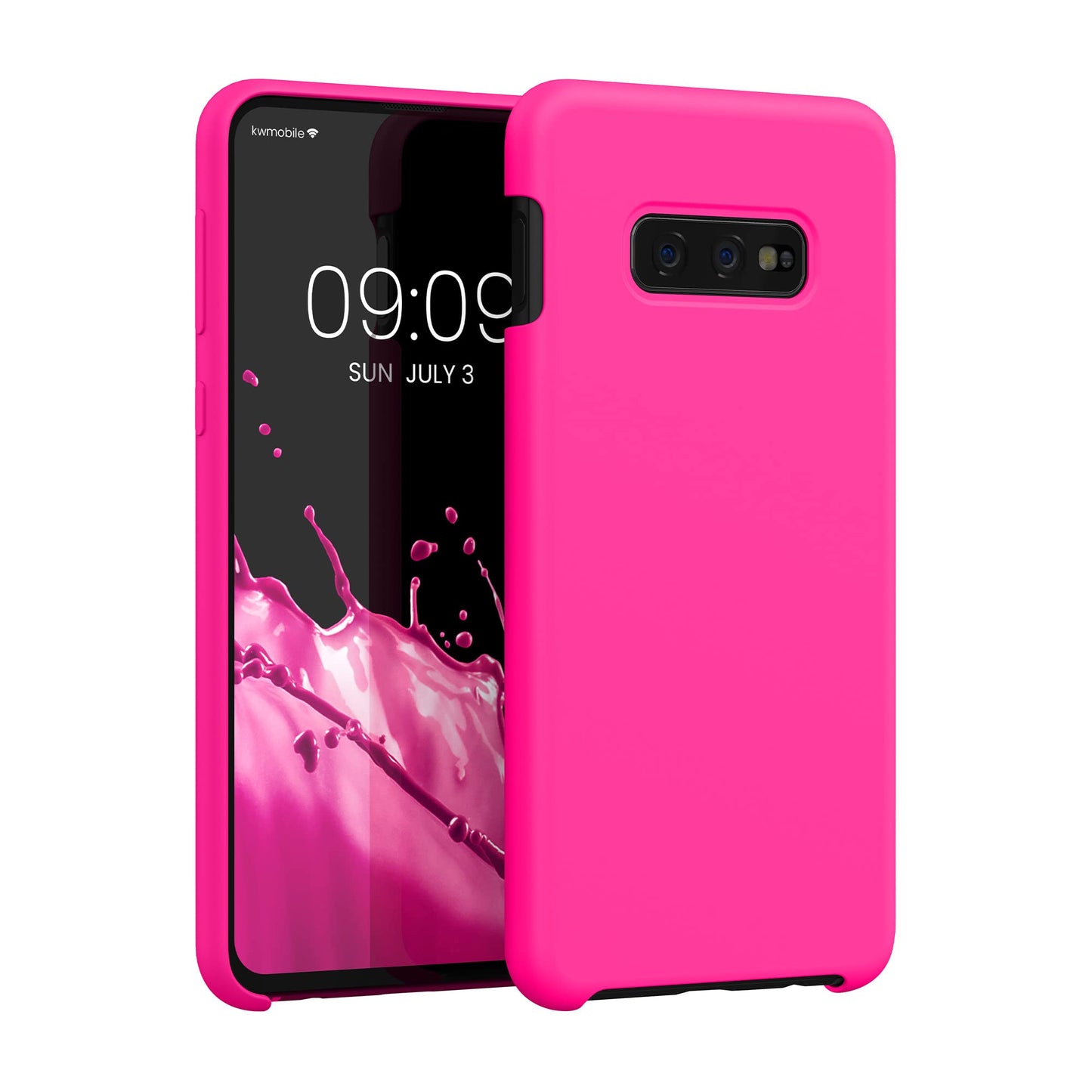 kwmobile Case Compatible with Samsung Galaxy S10e Case - TPU Silicone Phone Cover with Soft Finish - Neon Pink