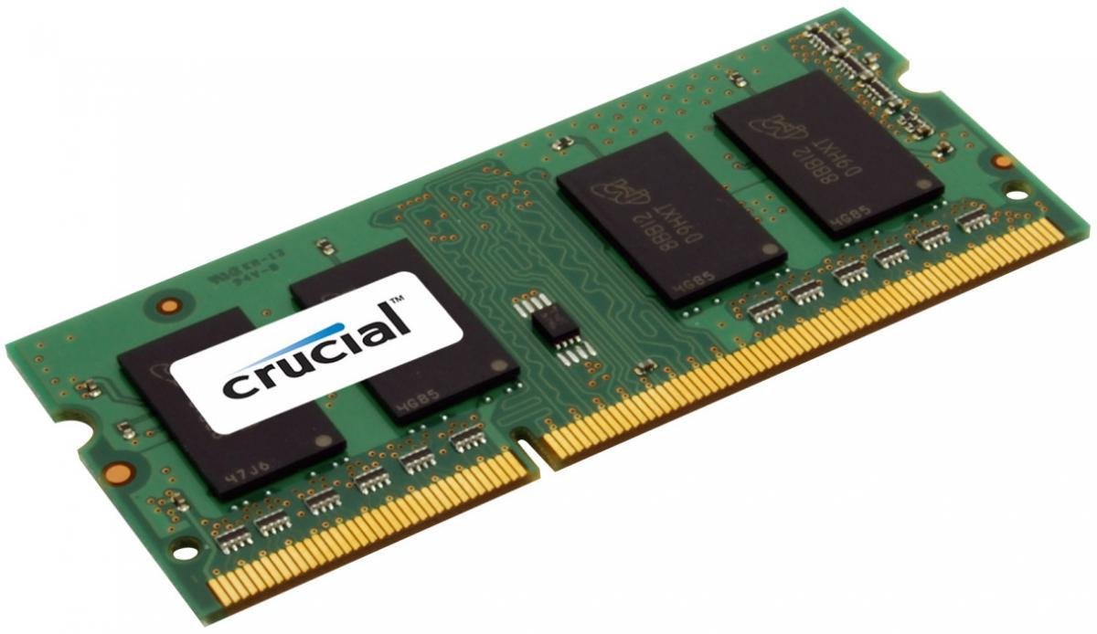 Crucial 2GB, 204-pin SODIMM, DDR3 PC3-12800,