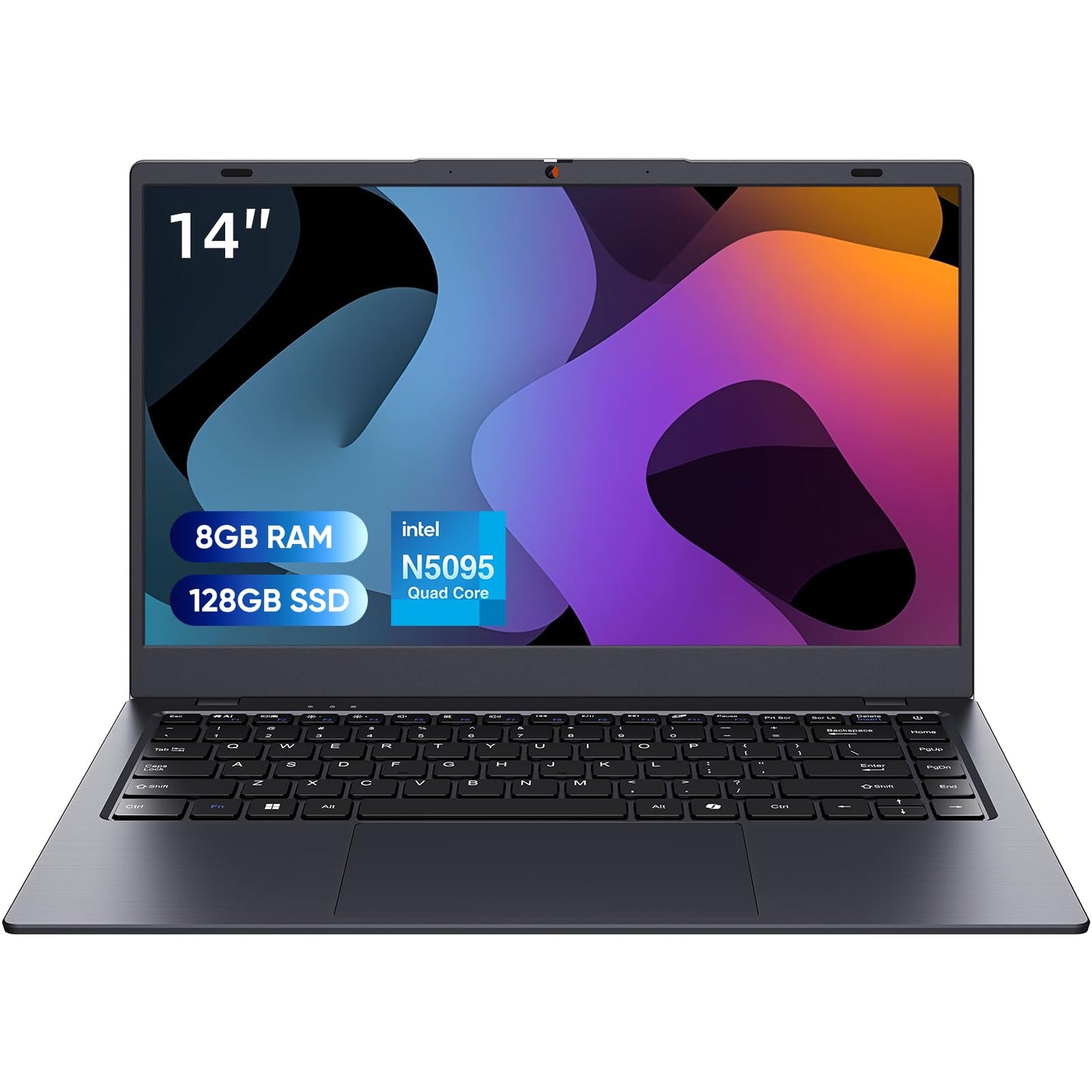 MARGOLAI 14 inch Laptop Computer, 8GB DDR4 RAM 128GB SSD, 4-Core Processor (Up to 2.9GHz), Thin & Portable Notebook PC, WiFi, BT