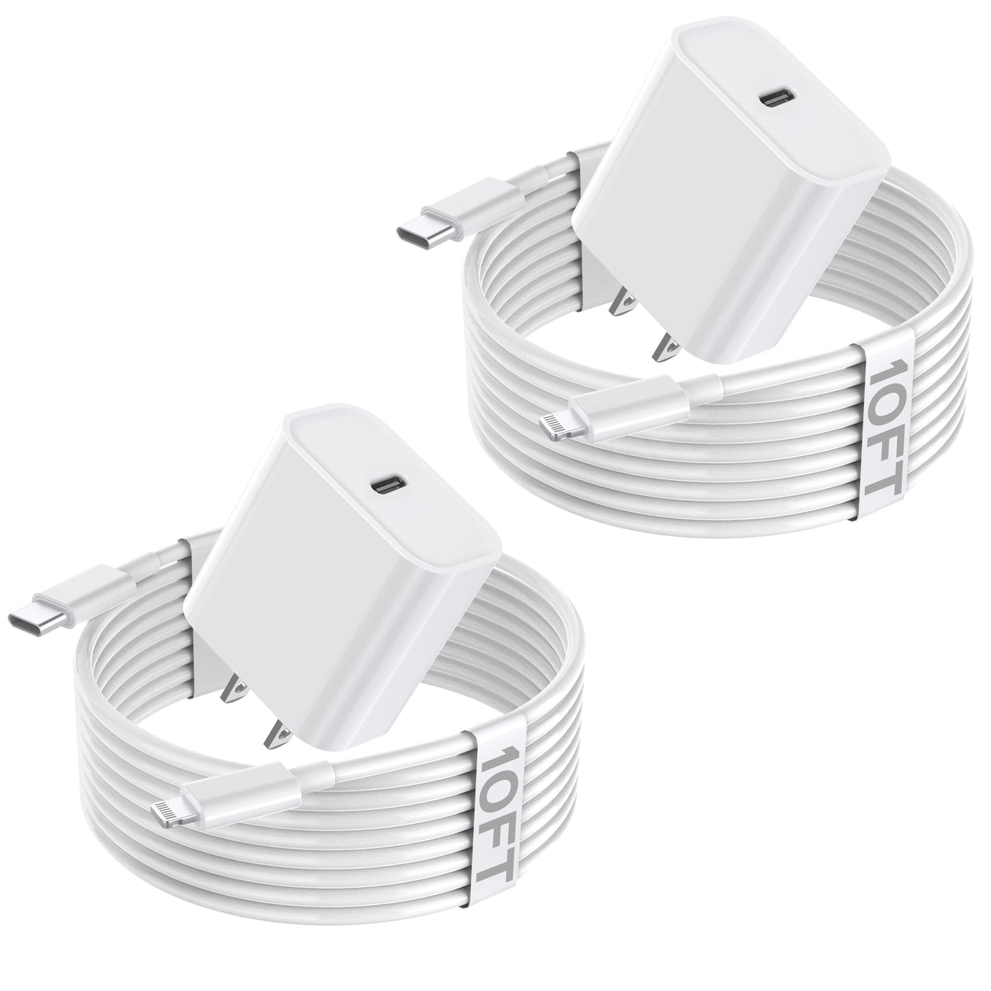 Fast iPhone Charger,i Phone 14 Charger Fast Charging Power Delivery USB C Charger Block Travel Plug with 10Feet Extra Long USB C