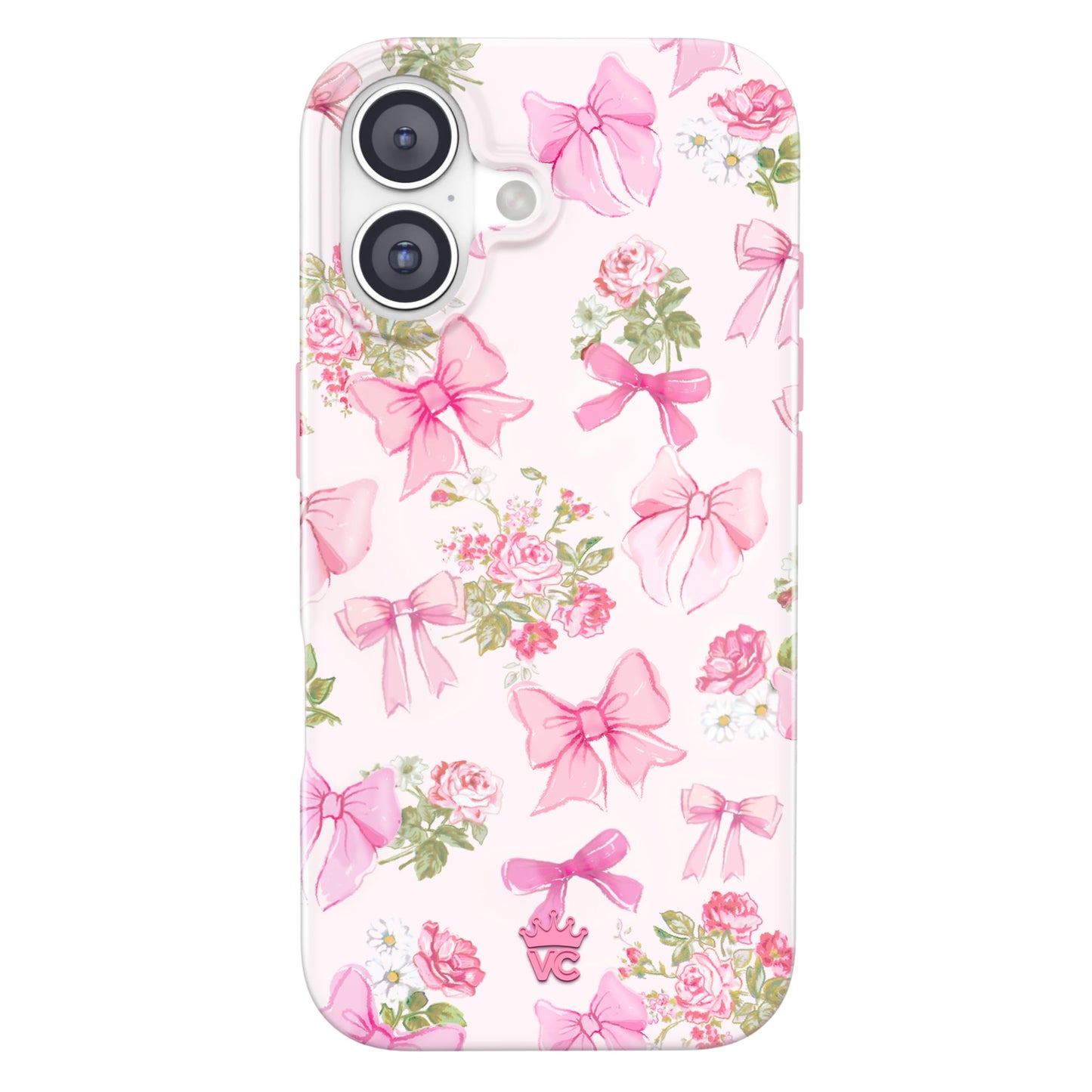 VELVET CAVIAR Case for iPhone 17 | Compatible with MagSafe | 10ft Drop Tested | Protective Designer Cases | Posie Pink Bow