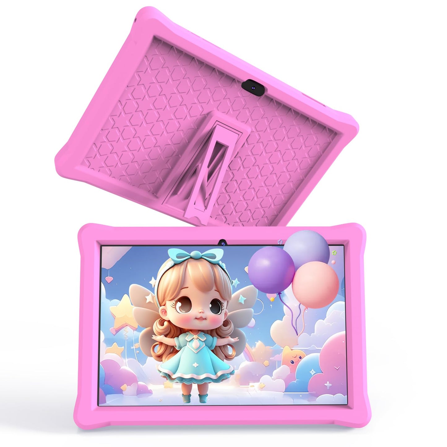 Kids Tablet 10 Inch Android 12 - 4GB RAM 64GB ROM, IPS Touch Screen 1280x800, Iwawa & Parent Control, WiFi Dual Camera, 6000mAh