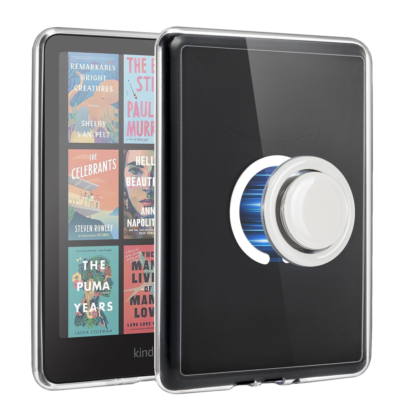CoBak Magnetic Clear Case for 7 Kindle Paperwhite 12th Gen 2024 and Kindle Colorsoft - Compatible with iPhone MagSafe, for PopSo