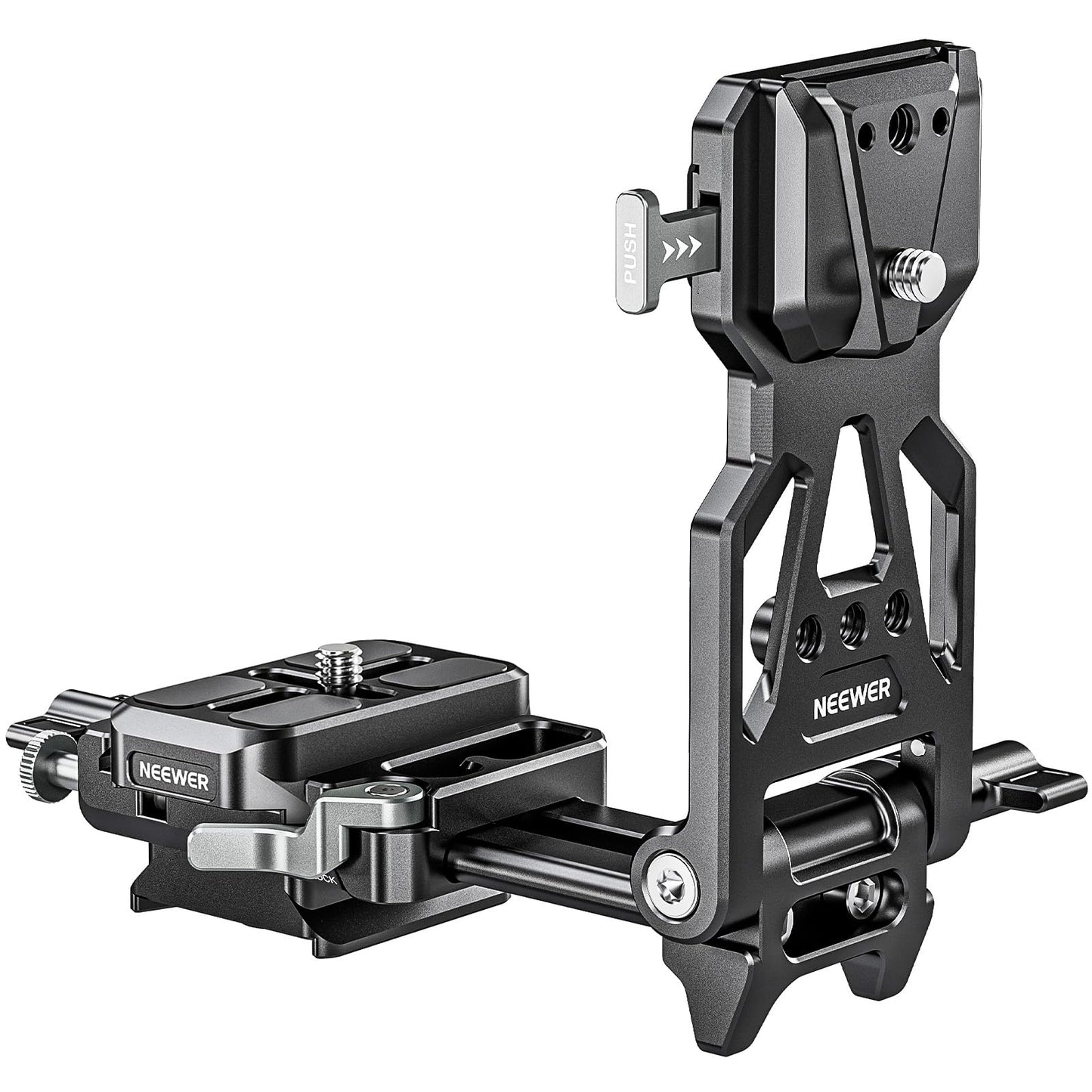 NEEWER V Mount Battery Plate with Arca Type Quick Release Plate, Foldable V Lock Mounting Adapter for NEEWER PS099E, Compatible