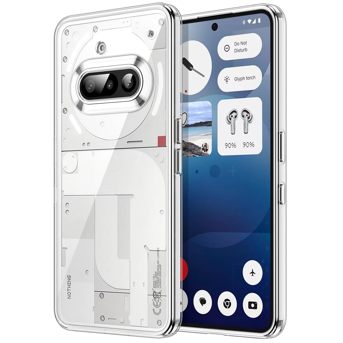 JETech Case for Nothing Phone 3a, Clear Shockproof Bumper Cover, Anti-Scratch Hard Back, Protective Slim Fit, Non-Yellowing, Dur