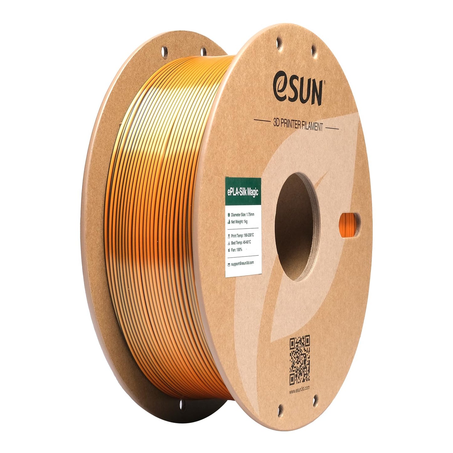 eSUN Silk Magic PLA Filament Bundle 1.75mm, Silk Dual Color Co Extrusion 3D Printer Filament, 200g x 4 Spools 3D Printing Color